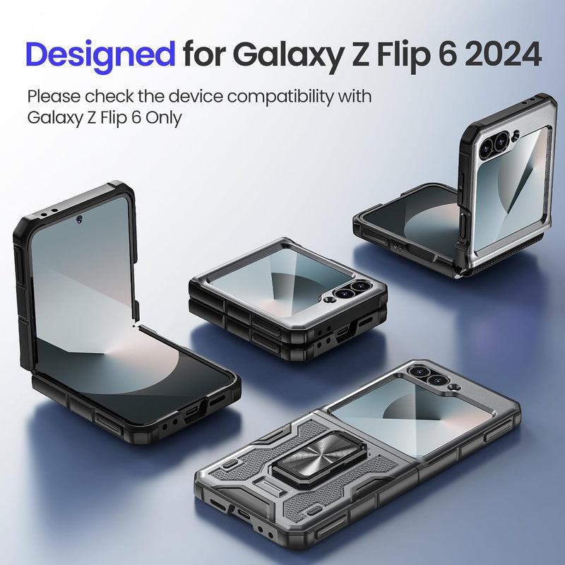 Galaxy Z Flip 6 Magnetic Ring Kickstand Full Body Protective Phone Case - Gorilla Cases