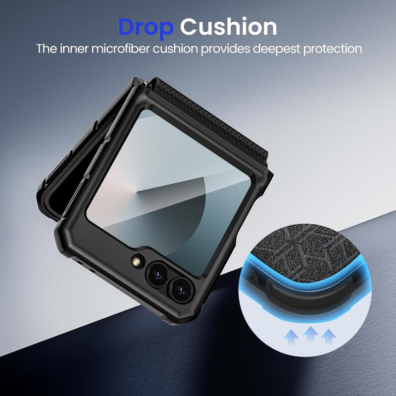 Galaxy Z Flip 6 Magnetic Ring Kickstand Full Body Protective Phone Case