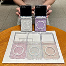 Galaxy Z Flip 8 Glitter Case with Hinge Protection & Ring Stand – Sparkly Clear