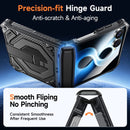 Galaxy Z Flip 8 Magnetic Armor Case with Metal Kickstand and Hinge Guard – Black