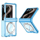 Galaxy Z Flip 8 Magnetic Kickstand Clear Case with Hinge Protection