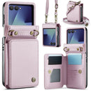 Galaxy Z Flip 8 RFID Leather Wallet Case with 5 Card Slots