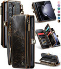 Galaxy Z fold 5 Case, Z fold 5 Pen Holder Slot Wristlet PU Leather Case