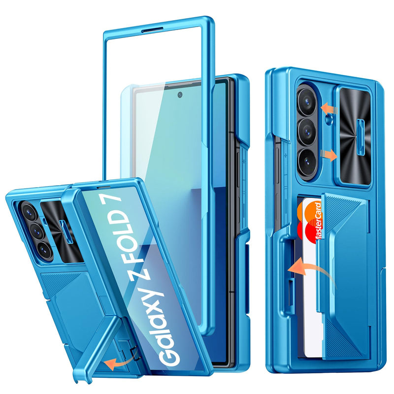 Galaxy Z Fold 7 Case with Credit Card Holder RFID Blocking