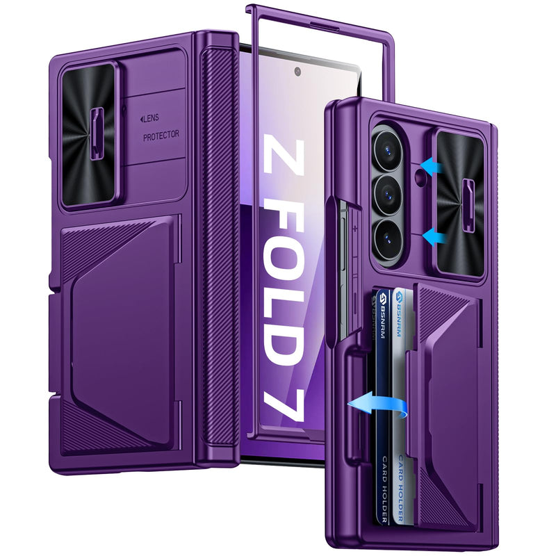 Galaxy Z Fold 7 Case with Credit Card Holder RFID Blocking