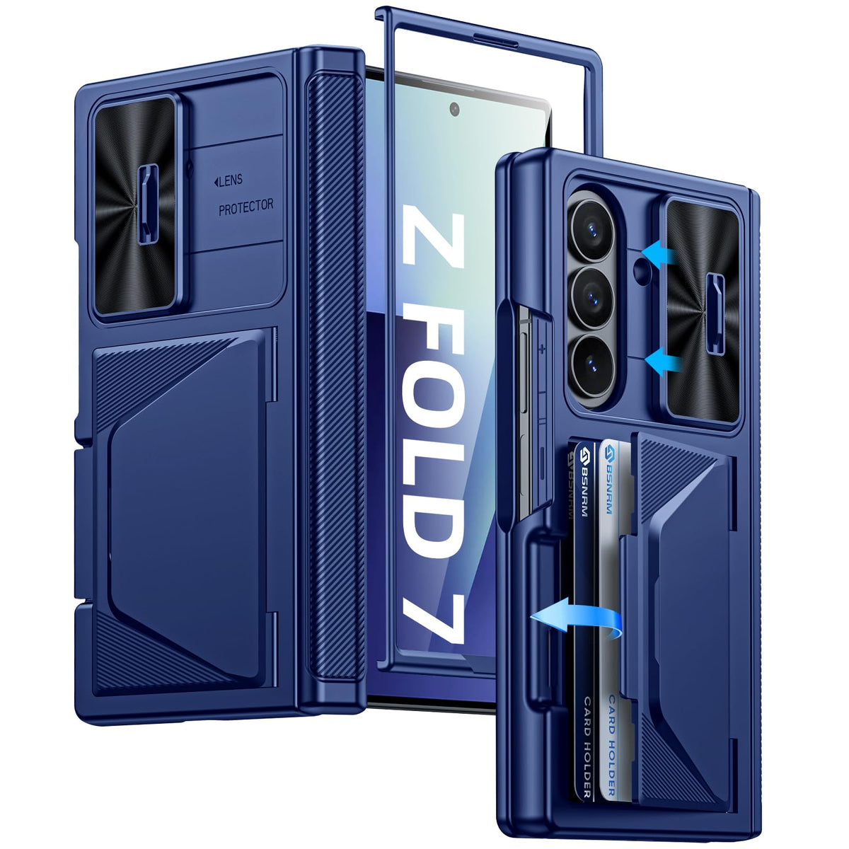 Galaxy Z Fold 7 Case with Credit Card Holder RFID Blocking