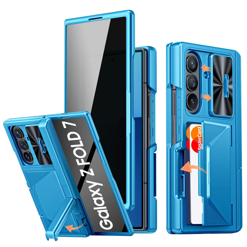 Galaxy Z Fold 7 Case with Credit Card Holder RFID Blocking