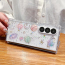 Galaxy Z Fold 7 clear glitter planet case with stars and moons