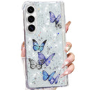 Galaxy Z Fold 7 clear glitter planet case with stars and moons
