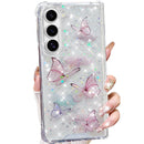Galaxy Z Fold 7 clear glitter planet case with stars and moons