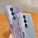 Galaxy Z Fold 7 glitter case for women with slim shockproof sparkle