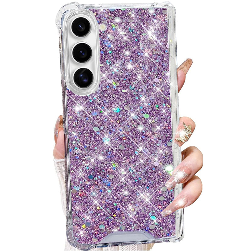 Galaxy Z Fold 7 glitter case for women with slim shockproof sparkle