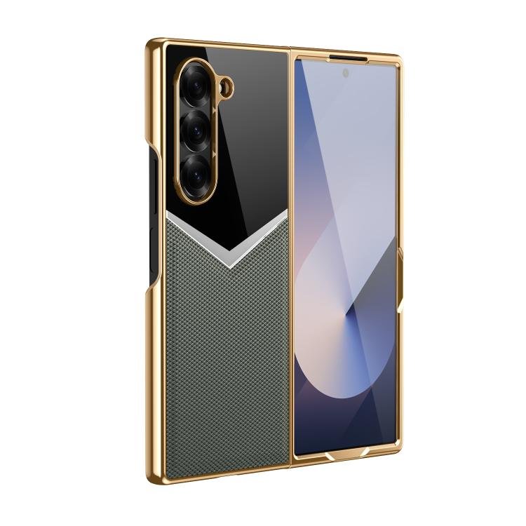 Galaxy Z Fold 7 Heavy Duty Frame Leather Phone Case