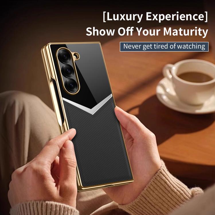 Galaxy Z Fold 7 Heavy Duty Frame Leather Phone Case