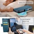 Galaxy Z Fold 7 leather wallet case with RFID blocking and flip stand