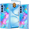 Galaxy Z Fold 7 marble MagSafe rugged case with hinge and privacy