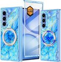 Galaxy Z Fold 7 marble MagSafe rugged case with hinge and privacy