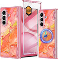Galaxy Z Fold 7 marble MagSafe rugged case with hinge and privacy