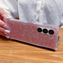 Galaxy Z Fold 7 pink glitter case for women and girls