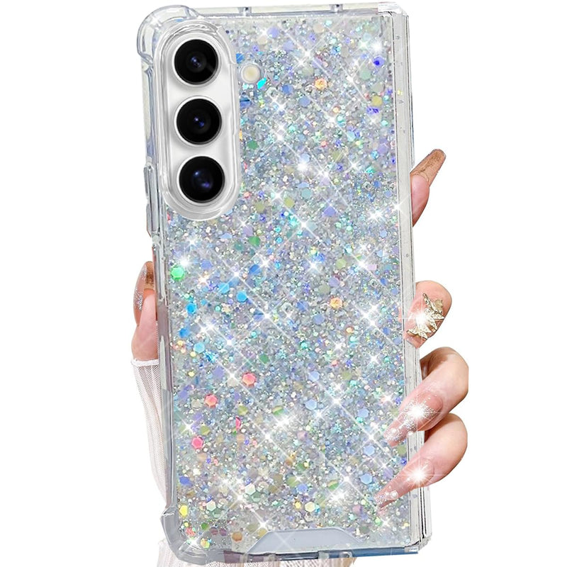 Galaxy Z Fold 7 pink glitter case for women and girls