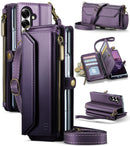 Galaxy Z Fold 7 wallet case with RFID blocking and shoulder strap