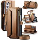 Galaxy Z Fold 7 wallet case with RFID blocking and shoulder strap