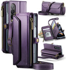 Galaxy Z Fold 7 wallet case with RFID blocking and shoulder strap