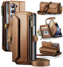 Galaxy Z Fold 7 wallet case with RFID blocking and shoulder strap