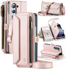 Galaxy Z Fold 7 wallet case with RFID blocking and shoulder strap