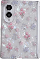 Galaxy Z Fold 8 Floral Slim Case with Hinge Protection – Pink