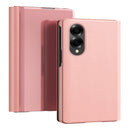 Galaxy Z Fold 8 Leather Flip Case with Kickstand — Full-Body Mirror Cover