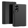 Galaxy Z Fold 8 Leather Flip Case with Kickstand — Full-Body Mirror Cover