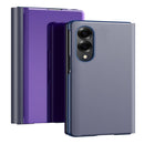 Galaxy Z Fold 8 Leather Flip Case with Kickstand — Full-Body Mirror Cover