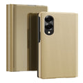 Galaxy Z Fold 8 Leather Flip Case with Kickstand — Full-Body Mirror Cover