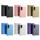 Galaxy Z Fold 8 Leather Flip Case with Kickstand — Full-Body Mirror Cover