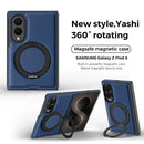 Galaxy Z Fold 8 Magnetic Leather Case, Ring Stand MagSafe Cover