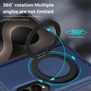 Galaxy Z Fold 8 Magnetic Leather Case, Ring Stand MagSafe Cover