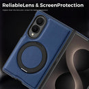 Galaxy Z Fold 8 Magnetic Leather Case, Ring Stand MagSafe Cover