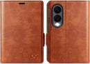 Galaxy Z Fold 8 Premium PU Leather Folio Case with Card Slot & Hinge Cover – Brown
