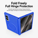 Galaxy Z Fold 8 Shockproof Leather Hinge Case, MagSafe Cover