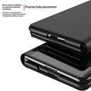 Galaxy Z Fold 8 Ultra Leather Flip Case with Kickstand — Full-Body Mirror Cover