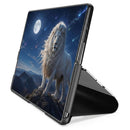 Galaxy Z Fold 8 Ultra Leather Flip Case with Kickstand — Full-Body Mirror Cover