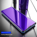Galaxy Z Fold 8 Ultra Leather Flip Case with Kickstand — Full-Body Mirror Cover