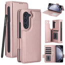 Galaxy Z Fold 8 Ultra Leather Wallet Case with Stand, Card Slots and S Pen Holder