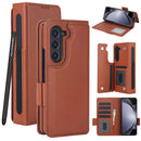Galaxy Z Fold 8 Ultra Leather Wallet Case with Stand, Card Slots and S Pen Holder