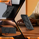 Galaxy Z Fold 8 Ultra Magnetic Ring Kickstand Case with Slide Camera Cover