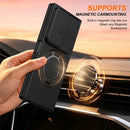 Galaxy Z Fold 8 Ultra Magnetic Ring Kickstand Case with Slide Camera Cover