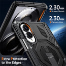 Galaxy Z Fold 8 Wide Rugged Case with Hinge Protection, Tempered Glass Protector & Kickstand – Black/Clear
