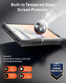 Galaxy Z Fold 8 Wide Rugged Case with Hinge Protection, Tempered Glass Protector & Kickstand – Black/Clear