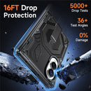 Galaxy Z Fold 8 Wide Rugged Case with Hinge Protection, Tempered Glass Protector & Kickstand – Black/Clear